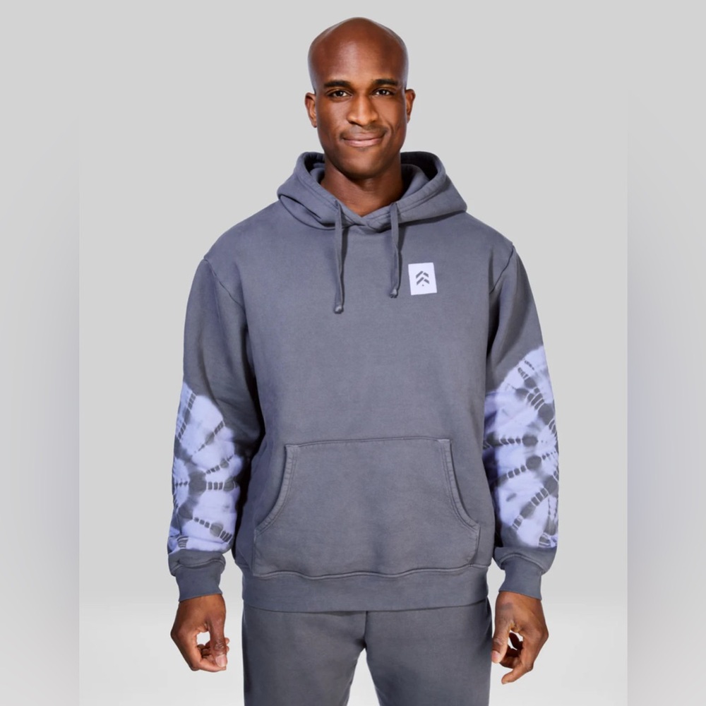 BARRY'S GUNMETAL/PERIWINKLE TIE DYE HOODIE